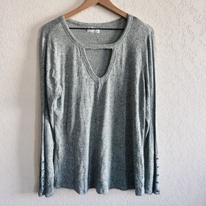Maurice’s | marled choker cut out long sleeve | L